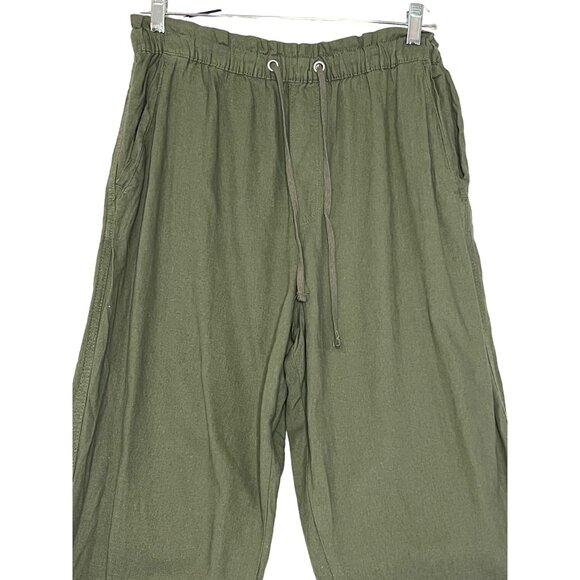 Sanctuary Solstice Pant Deep Lichen Green Women's Size XXL Linen NWT - Picture 3 of 15